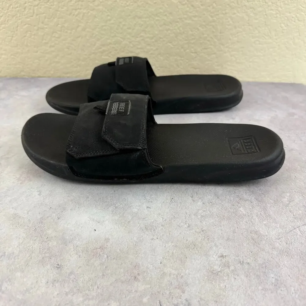 Reef Stash Slides Sandals Mens Size 12 Black Beach Casual Outdoor Summer